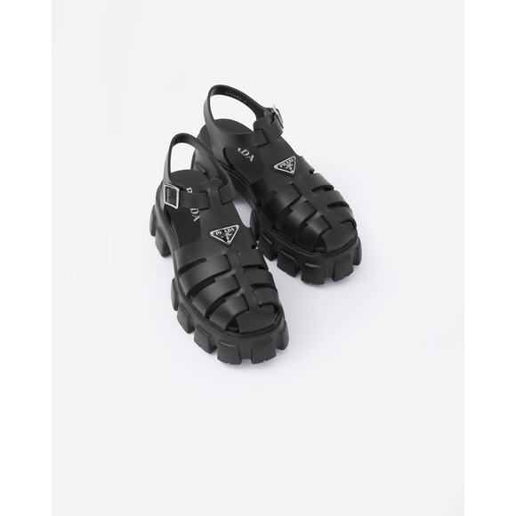 Prada Monolith Rubber Fisherman Sandals - IT 37 - Picture 4 of 6
